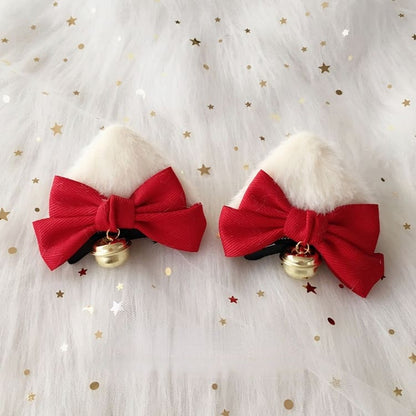 Kawaii Handmade Christmas Cat Ear Hair Clip EG16873 - Egirldoll