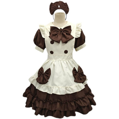 Kawaii Harajuku Chocolate Maid Bow Lolita Dress ON19 - Egirldoll