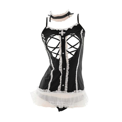 Kawaii Hollow Chest Lace Up Details Body Suit EE0952 - Egirldoll