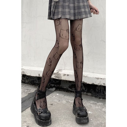 Kawaii Kitty Fishing Net Tights ON105 - Egirldoll