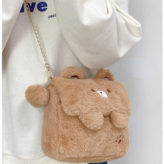 Kawaii Kuma Bear White Brown Shoulder Bag ON454 - bag