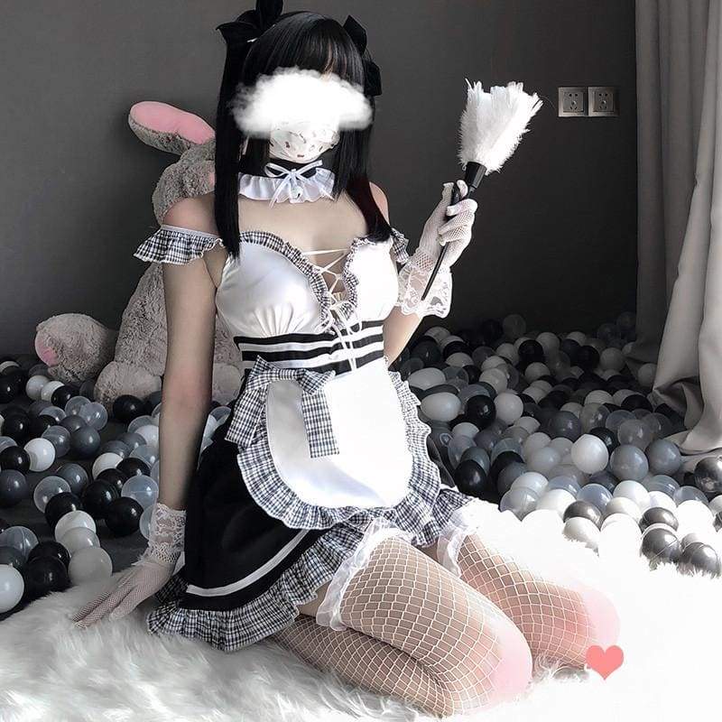 Kawaii Lace Maid Dress Maid Outfit Uniform EG16551 - Egirldoll