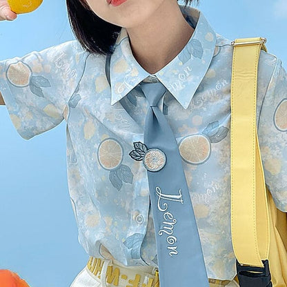 Kawaii Lemon T-shirt and Tie ON342 - Egirldoll