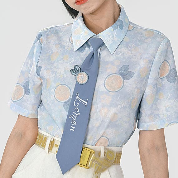 Kawaii Lemon T-shirt and Tie ON342 - Egirldoll