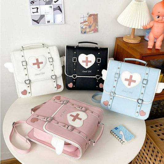 Kawaii Lolita Medic Angel Wings Nurse Backpack ON468 - bag