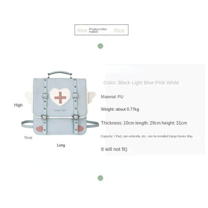 Kawaii Lolita Medic Angel Wings Nurse Backpack ON468 - bag