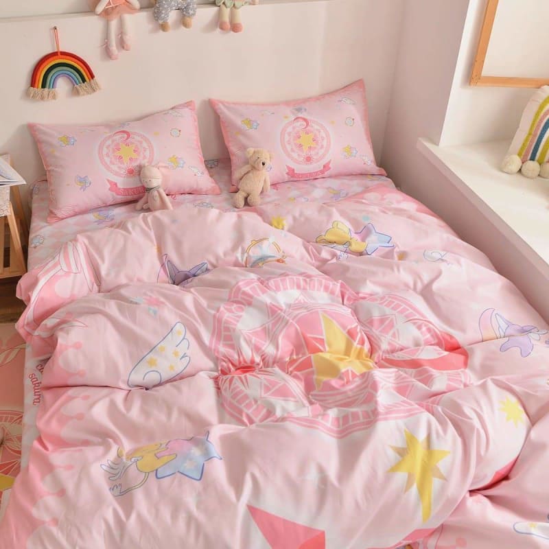 Kawaii Pastel Fashion CardCaptor Sakura Anime Bedding Set SS1621 - Egirldoll