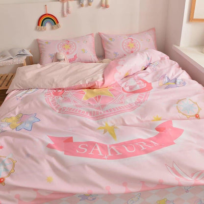 Kawaii Pastel Fashion CardCaptor Sakura Anime Bedding Set SS1621 - Egirldoll