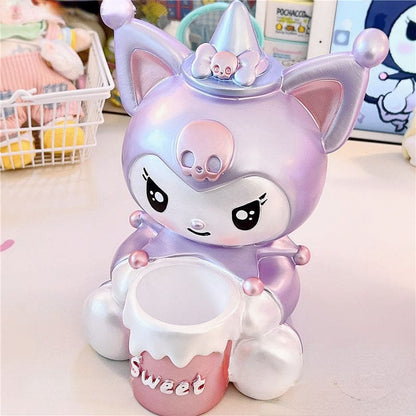 Kawaii Pastel Purple Pink Kuromi Pen Holder and Coin Bank ON543 - Egirldoll