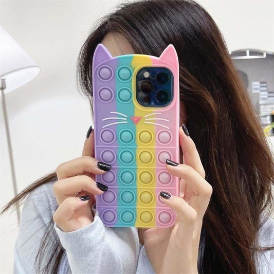 Kawaii Pastel Rainbow Cat Ears Sweet Phone Case SS1782 - Egirldoll