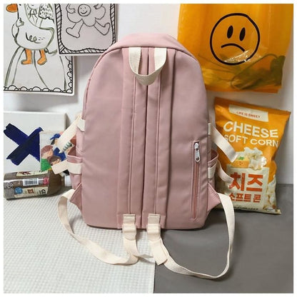 Kawaii Pink Cartoon Mesh Pendant Large Backpack SP16535 - Egirldoll