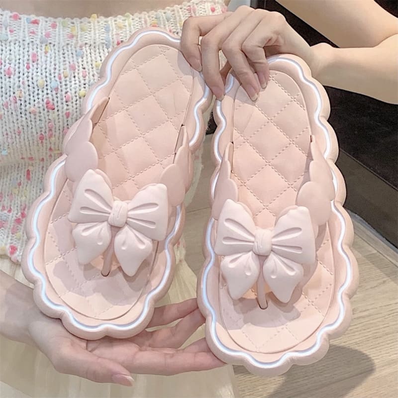 Kawaii Pink Princess Summer Bow Sandals ON271 - Egirldoll