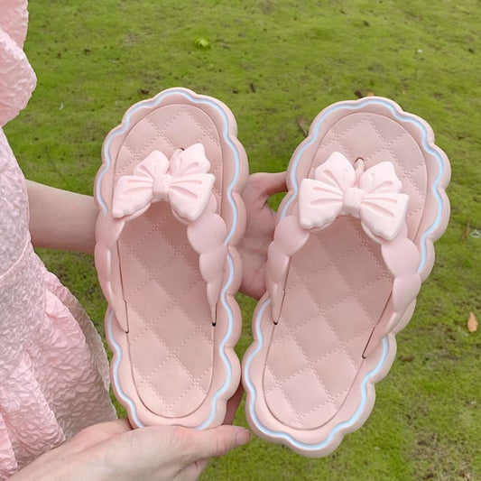 Kawaii Pink Princess Summer Bow Sandals ON271 - Egirldoll