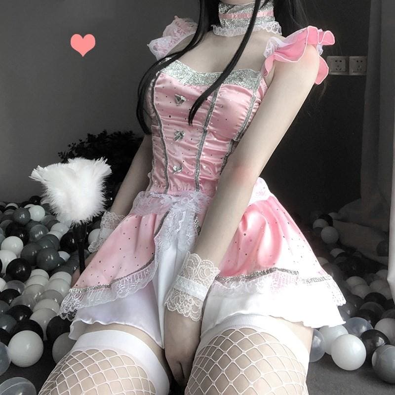 Kawaii Pink Sparkles Cute Bunny Girl Set EE0945 - Egirldoll