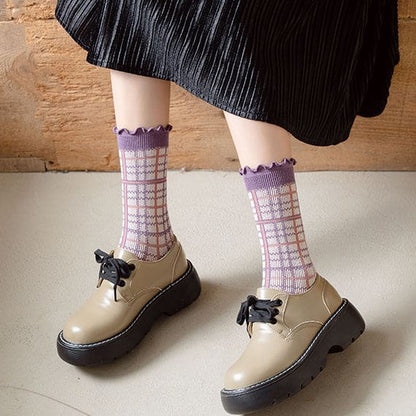 Kawaii Purple Comfy Socks ON355 - Egirldoll