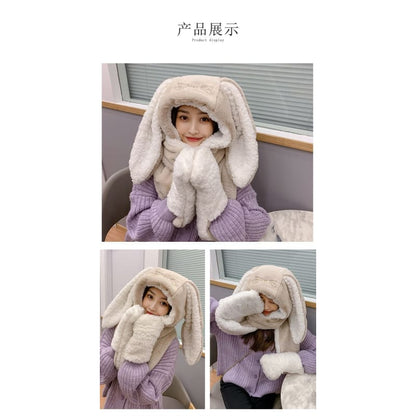 Kawaii Rabbit Hat long Ears Cute Cartoon Plush Cap For Winter FY034 - Egirldoll