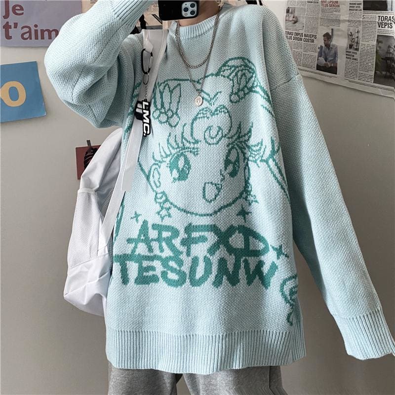 Kawaii Sailor Moon Knitted Sweater EG15960 - Egirldoll
