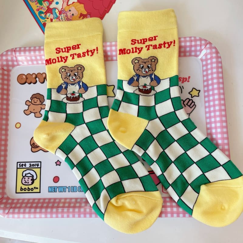 Kawaii Soft Bear Socks ON113 - Egirldoll