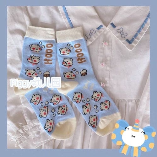 Kawaii Soft Bear Socks ON113 - Egirldoll