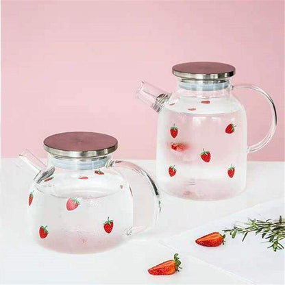 Kawaii Strawberry Glass Water Pot EG16590 - Egirldoll