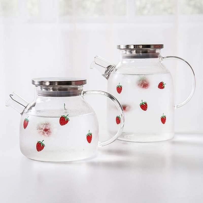 Kawaii Strawberry Glass Water Pot EG16590 - Egirldoll