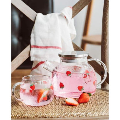 Kawaii Strawberry Glass Water Pot EG16590 - Egirldoll