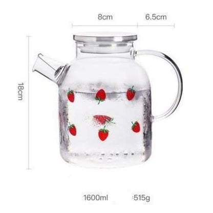 Kawaii Strawberry Glass Water Pot EG16590 - Egirldoll