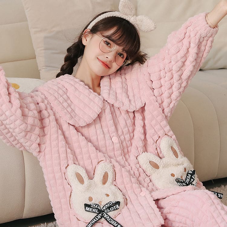 Kawaii Styles Lovely Cartoon Plush Pajamas ON265 - Egirldoll