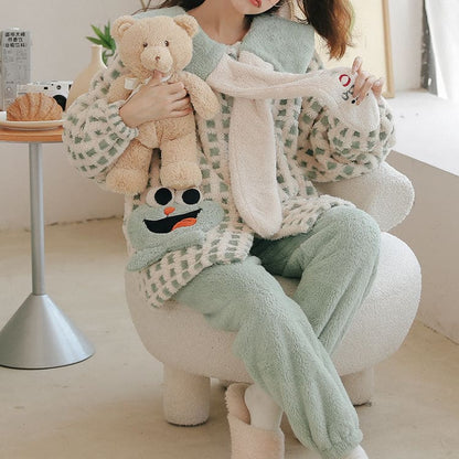 Kawaii Styles Lovely Cartoon Plush Pajamas ON265 - Egirldoll