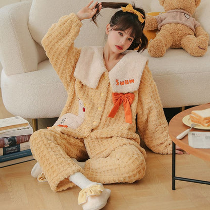 Kawaii Styles Lovely Cartoon Plush Pajamas ON265 - Egirldoll