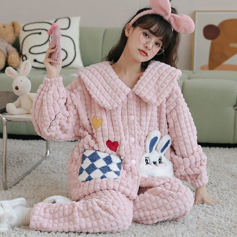 Kawaii Styles Lovely Cartoon Plush Pajamas ON265 - Egirldoll