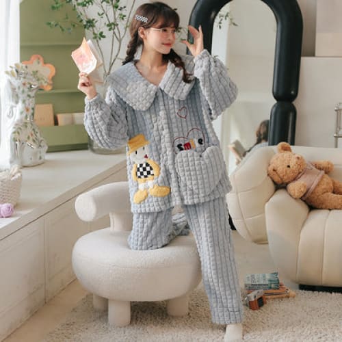 Kawaii Styles Lovely Cartoon Plush Pajamas ON265 - Egirldoll