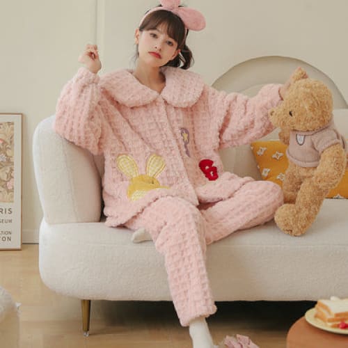 Kawaii Styles Lovely Cartoon Plush Pajamas ON265 - Egirldoll