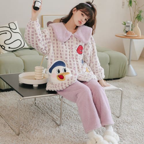 Kawaii Styles Lovely Cartoon Plush Pajamas ON265 - Egirldoll