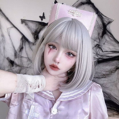 Kim Angel Harajuku Lolita Bobo Silver Wig ON276 - Egirldoll