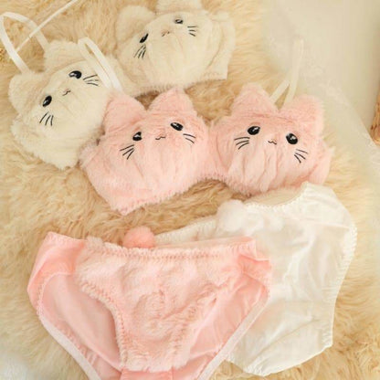 Kitty Ears Cartoon Cute Plush Lingerie Set EG15527 - Egirldoll