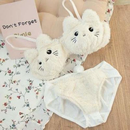 Kitty Ears Cartoon Cute Plush Lingerie Set EG15527 - Egirldoll