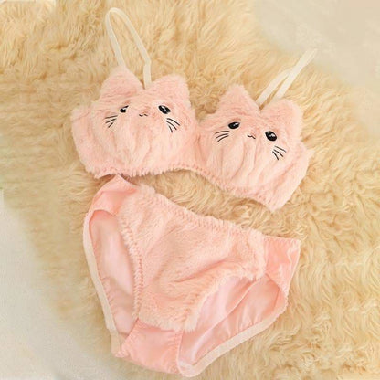 Kitty Ears Cartoon Cute Plush Lingerie Set EG15527 - Egirldoll