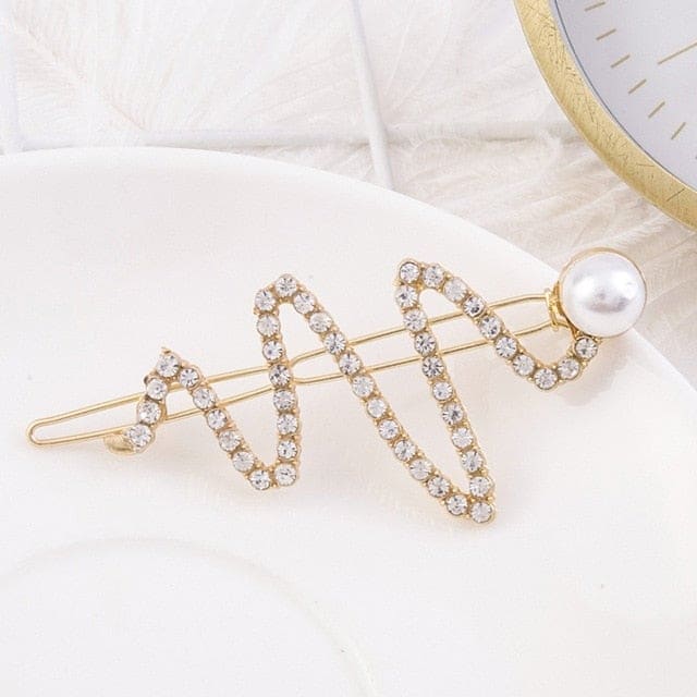 Korean Metal Rhinestone Hair Ponytail Clip BE349 - Egirldoll