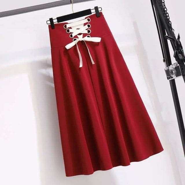 Korean Two-piece Square Neck Sweater High Waist Skirt Set EG16730 - Egirldoll