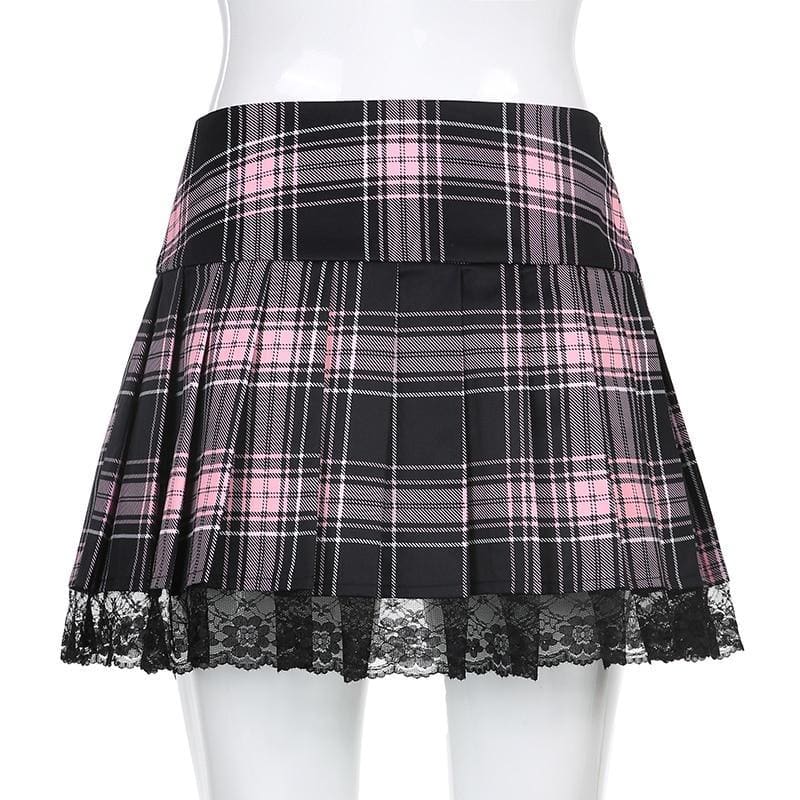 Lace Up Goth Y2K Style Skirt - Egirldoll