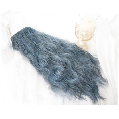 Lolita Blue Gray Wavy Long Curly Wig EG15443 - Egirldoll