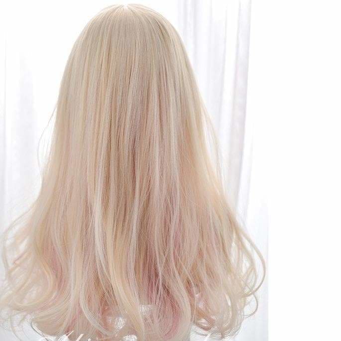 Lolita Glod Pink Mix Long Curl Wig SP15700 - Egirldoll