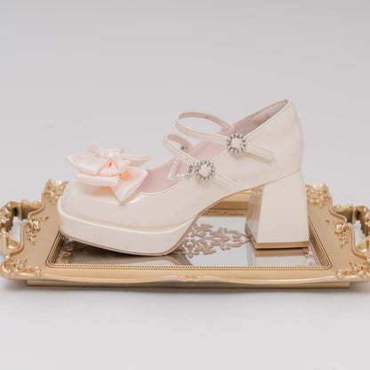 Lolita Pastel Bow Knot Mary Janes Lolita Shoes ON07 - Egirldoll