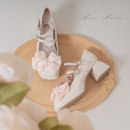 Lolita Pastel Bow Knot Mary Janes Lolita Shoes ON07 - Egirldoll