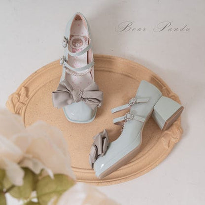 Lolita Pastel Bow Knot Mary Janes Lolita Shoes ON07 - Egirldoll