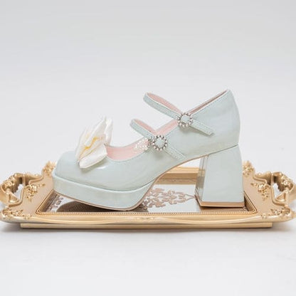 Lolita Pastel Bow Knot Mary Janes Lolita Shoes ON07 - Egirldoll