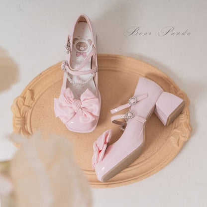 Lolita Pastel Bow Knot Mary Janes Lolita Shoes ON07 - Egirldoll