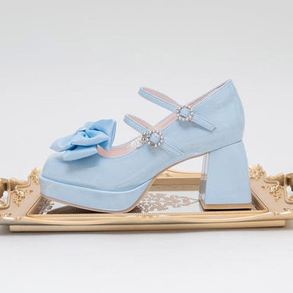 Lolita Pastel Bow Knot Mary Janes Lolita Shoes ON07 - Egirldoll