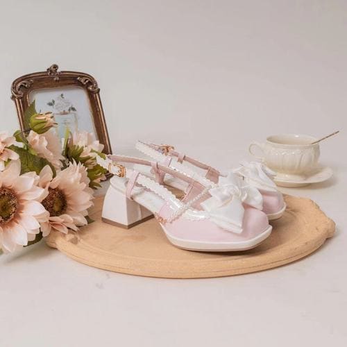 Lolita Pastel Bow Knot Mary Janes Lolita Shoes Sandals ON06 - Egirldoll